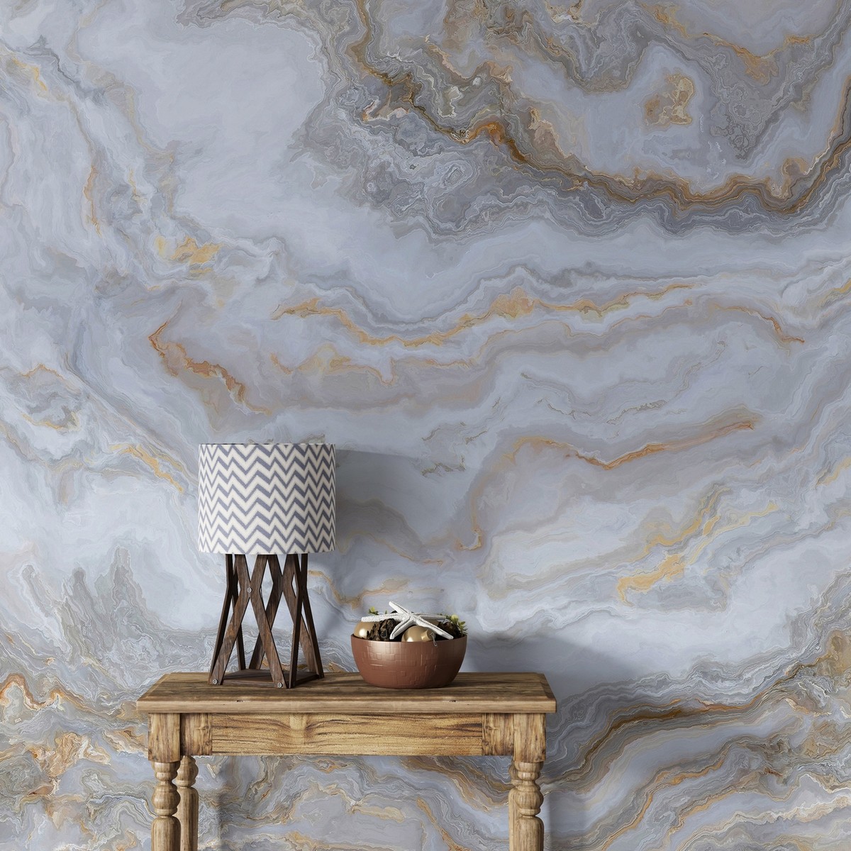 Luxury marble texture wall finish with gold and grey texture